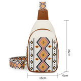 BOHEMIAN LARGE CAPACITY PLAID CROSSBODY BAG_CWAB2697