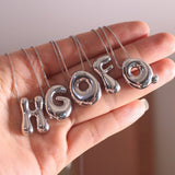 HIP HOP 26 LETTERS PENDANT NECKLACE SILVER CHAIN_CWMM5865