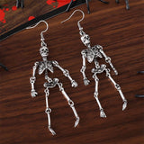 CREATIVE HALLOWEEN HUMAN SKULL VINTAGE EARRINGS_CWAJE1978
