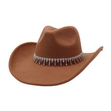 MEN WOMEN WOOL BLEND COWBOY FEDORA ETHNIC STYLE_CWAH04372
