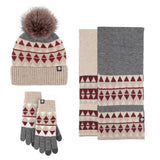 KNITTED GLOVES SCARF HAT WOOL THREE PIECE SET_CWMM2778