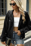 Cwjt00080_Washed Loose Casual Hooded Denim Jacket Top