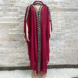EMBROIDERED CHIFFON HOODED ABAYA CAPE_CWMM6146