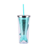 DOUBLE LAYER GRADIENT MERMAID TAIL WATER CUP_CWMM0985