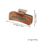 Western Cactus Sunflower Hair Claw Leather Clip_Cwasc1610