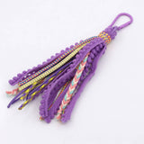 SOLID COLOR VELVET TASSEL KEYCHAIN BAG PENDANT_CWMM3555