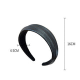 Trendy Leather Texture Hair Hoop For Women_Cwaha07350