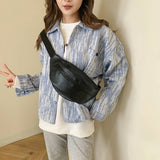 SIMPLE SOLID COLOR CROSSBODY BAG WAIST BAG_CWAB2072