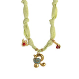 COLORFUL SCARF NECKLACE WITH FRUIT CHARMS_CWMM8801