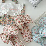 LIGHT BLUE FLORAL BOW KNOT THICK SOLED HOME SHOES_CWMM2970