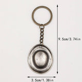 Vintage Style Western Cowboy Hat Pendant Keychain_Cwmm0576
