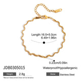 CLASSIC 18K GOLD MATTE FLAT CHAIN BRACELET_CWAJE4825