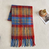 30 WOOL BLEND PLAID SCARF DESIGNER WINTER STYLE_CWASC2370