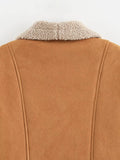 Vintage Lapel Baggy Fur All-In-One Coat For Women
