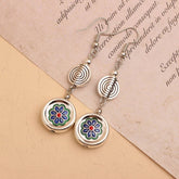 ETHNIC STYLE SIMPLE RETRO ENAMEL EARRINGS_CWAJE3997