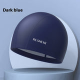 Unisex Silicone Swim Cap For Long Hair Ears_Cwmm6701