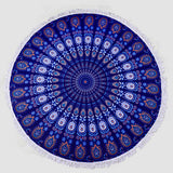 ROUND MICROFIBER TASSEL BEACH TOWEL BLANKET_CWMM7602