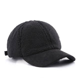 KOREAN FLEECE CORDUROY BASEBALL CAP WARM HAT_CWAH1853