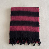 BLUE BROWN STRIPE SCARF THICK WINTER WRAP_CWASC2332