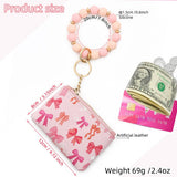 LEATHER CARD COIN PURSE WRISTLET KEYCHAIN BAG_CUAB00435