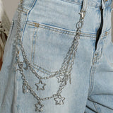 METAL FIVE POINTED STAR PENDANT TROUSER CHAIN_CWMM4886