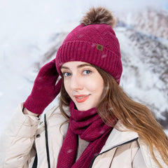 NEW SOLID COLOR WOOL KNITTED WARM THREE PIECE SUIT_CWMM2776