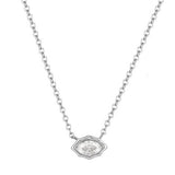 Zirconia Val Round Pendant Necklace_Cwmm5291