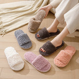 HOME SOLID COLOR CURLY COTTON SLIPPERS_CWSHS0827
