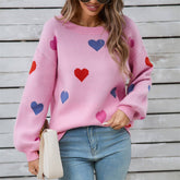 Valentine'S Day Crew Neck Pullover Sweater_Cwoswl3155