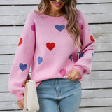 Valentine'S Day Crew Neck Pullover Sweater_Cwoswl3155