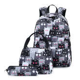 BACKPACKS FOR SCHOOL 3 PIECE PRINT SET FOR GIRLS_CWAB5478