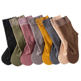 AUTUMN AND WINTER LACE SLEEPING SOCKS_CWMS0996