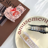 BOW CAT ACETATE HAIR CLAW CUTE SHARK CLIP FOR BUN_CWAHA5823