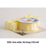 COLORFUL PUFF PLAID RIBBON FISHTAIL YARN RIBBON_CWMM5777