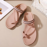 CROSS STRAP COMFORTABLE CASUAL SANDALS SLIPPERS_CWSHS0529