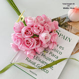 FAUX 27 HEAD ROSE BOUQUET FOR WEDDING HANDHELD_CWMM6585