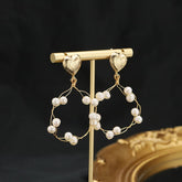 NEW SIMPLE HIGH END NATURAL PEARL EARRINGS_CWAJE3817