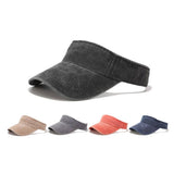 Washed Cotton Visor Hat Street Style Sun Cap_Cwah3306