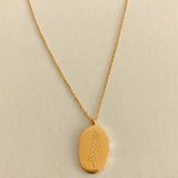 NEW STAINLESS STEEL DECEMBER FLOWER NECKLACE_CWMM3770