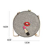 Fashion Diamond Lipstick Chain Shoulder Bag_Cwab0994