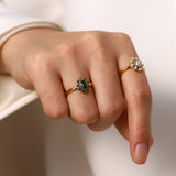 SUNFLOWER VERSATILE STAINLESS STEEL RING_CWAJE1390