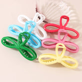5 12 GLOSSY RESIN BOW HAIR CLAW CLIPS FOR WOMEN_CWAHA0486