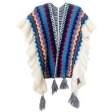 KNIT CAPE SHAWL TRAVEL WRAP FOR FALL WINTER_CWASC0158