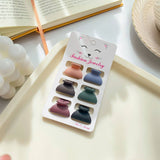 SET OF 6 SMALL CLAW HAIR CLIPS SIMPLE CHIC_CWAHA0386