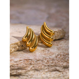 SIMPLE DOUBLE LAYER GLOSSY WATER DROP EARRINGS_CWAJE1783