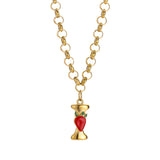 ORIGINAL STAINLESS STEEL LETTER NECKLACE WITHENAMEL_CWMM8836