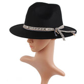 PEARL EMBELLISHED WARM WINDPROOF PANAMA HAT_CWAH1881