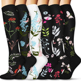 PATTERNED SPORTS LONG COMPRESSION SOCKS SET_CWMS1878