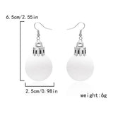 COLORFUL CHRISTMAS NEW BALL EARRINGS_CWAJE2398