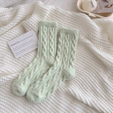 COZY THICK PLUSH HEMP KNIT SOCKS FOR FALL WINTER_CWMS0881